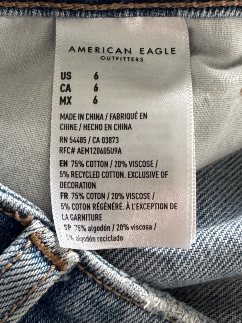 American Eagle highest rise baggy short size 6